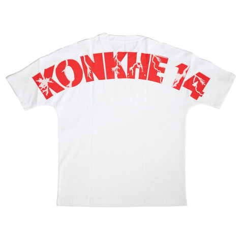 White konkhe 14 Branded oversized Unisex T-shirts