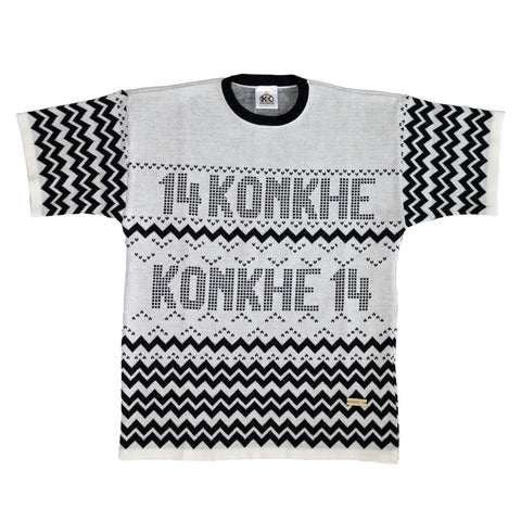 Konkhe 14 Knitted off-white Unisex oversized T-shirts